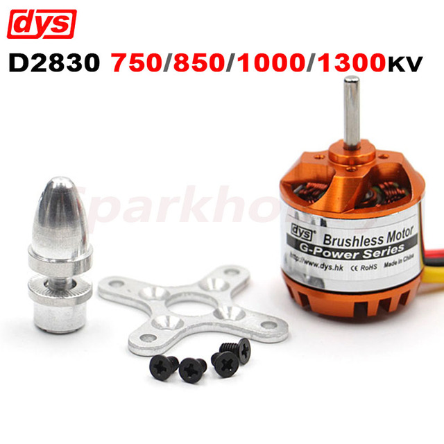 Silnik bezszczotkowy D2830 2830 750KV 850KV 1000KV 1300KV 2-4S Lipo 3.175mm wał 52g - złoto i srebro dla dronów RC i FPV Racing - Wianko - 4