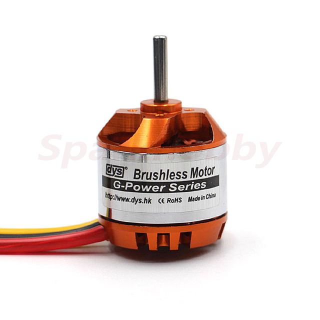 Silnik bezszczotkowy D2830 2830 750KV 850KV 1000KV 1300KV 2-4S Lipo 3.175mm wał 52g - złoto i srebro dla dronów RC i FPV Racing - Wianko - 6