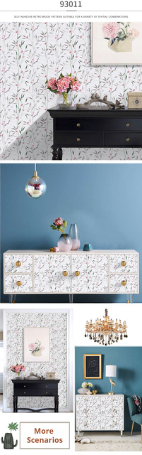 Tapeta samoprzylepna LiKiLiKi styl ludowy z kwiatowymi wzorami do dekoracji ścian wodoodporna w salonie i sypialni - Wianko - 20