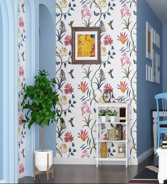 Tapeta samoprzylepna LiKiLiKi styl ludowy z kwiatowymi wzorami do dekoracji ścian wodoodporna w salonie i sypialni - Wianko - 24