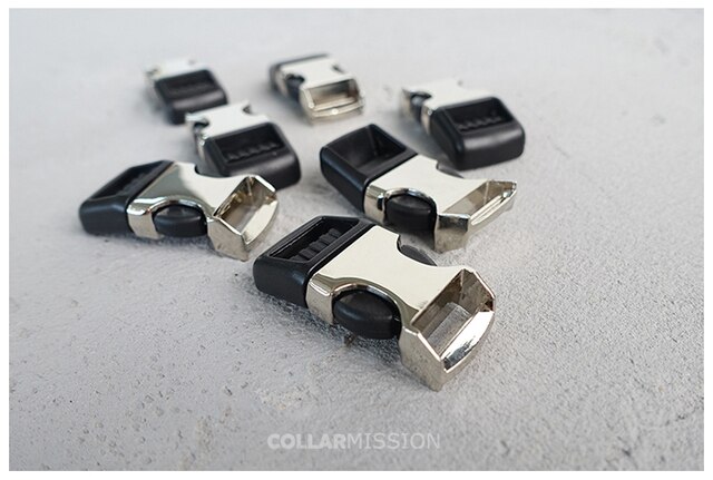 Metalowa klamra + dopasowywalna klamra + D pierścień (zestaw) dla majsterkowiczów - sprzęt środowiskowy dla szczeniaka 20mm - Wianko - 10