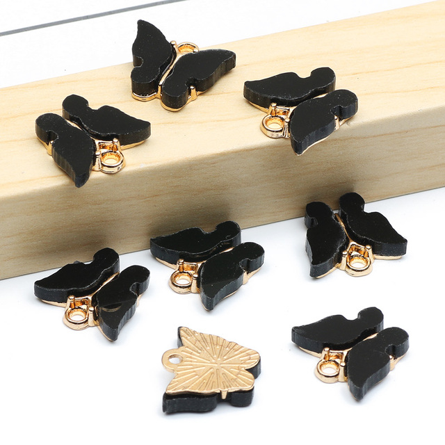 Koraliki próby cynku w motylkowy wzór, akrylowe i luźne, idealne do tworzenia biżuterii DIY - bransoletki, naszyjniki, kolczyki - Wianko - 17