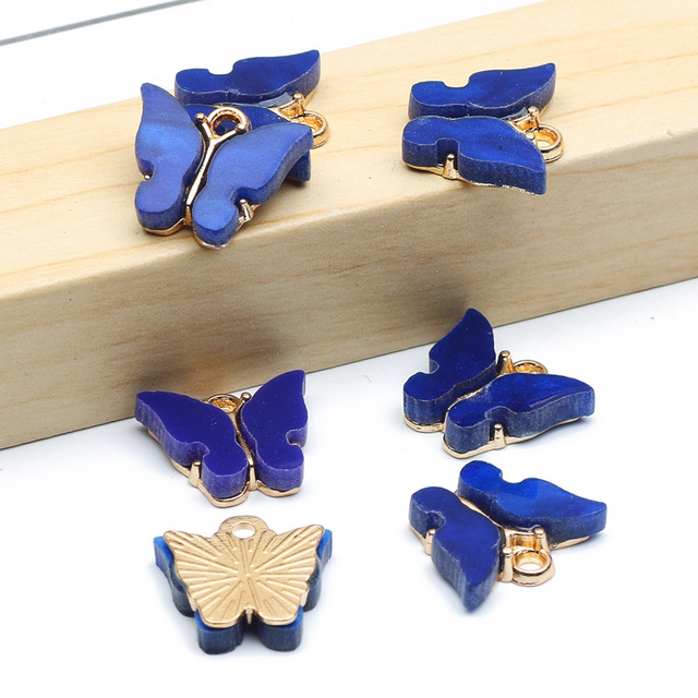 Koraliki próby cynku w motylkowy wzór, akrylowe i luźne, idealne do tworzenia biżuterii DIY - bransoletki, naszyjniki, kolczyki - Wianko - 8