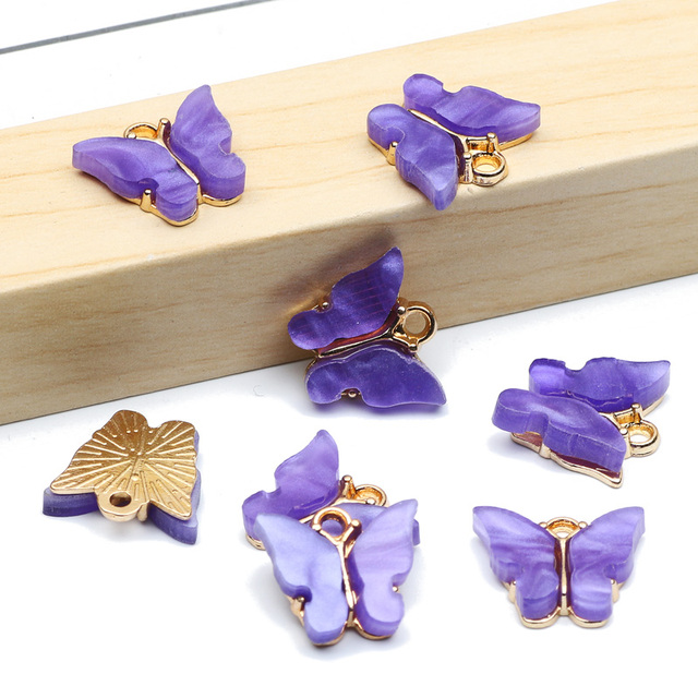 Koraliki próby cynku w motylkowy wzór, akrylowe i luźne, idealne do tworzenia biżuterii DIY - bransoletki, naszyjniki, kolczyki - Wianko - 13