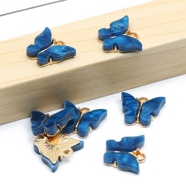 Koraliki próby cynku w motylkowy wzór, akrylowe i luźne, idealne do tworzenia biżuterii DIY - bransoletki, naszyjniki, kolczyki - Wianko - 9