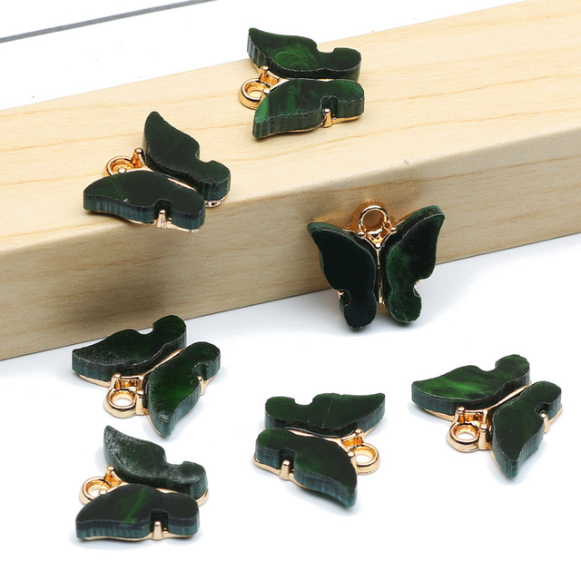 Koraliki próby cynku w motylkowy wzór, akrylowe i luźne, idealne do tworzenia biżuterii DIY - bransoletki, naszyjniki, kolczyki - Wianko - 16