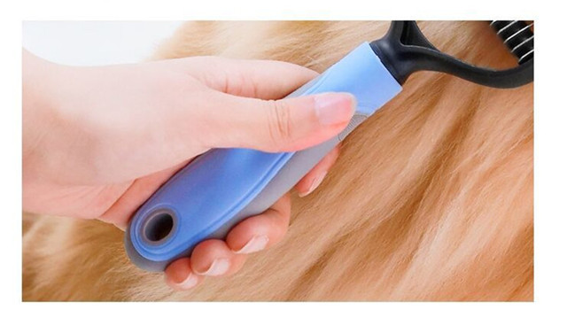 Pies grzebień do usuwania włosów i pielęgnacji futer kotów – dwustronny narzędzie do przycinania węzłów, usuwania martwego włosa i oczyszczania długich i kręconych włosów - Wianko - 6