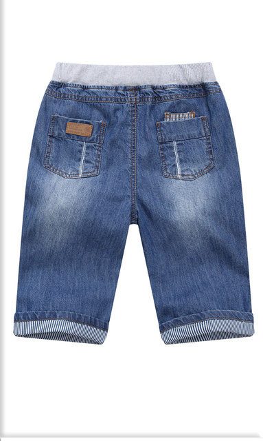 Jeansowe spodenki dla chłopca Design z wzorem kratki, dostępne w rozmiarach od 2 do 14 lat - Wianko - 2