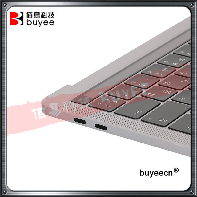 Etui na nadgarstki do klawiatury z touchpadem Macbook Pro Retina 13 A1706, montaż baterii, srebrny/szary - Wianko - 11