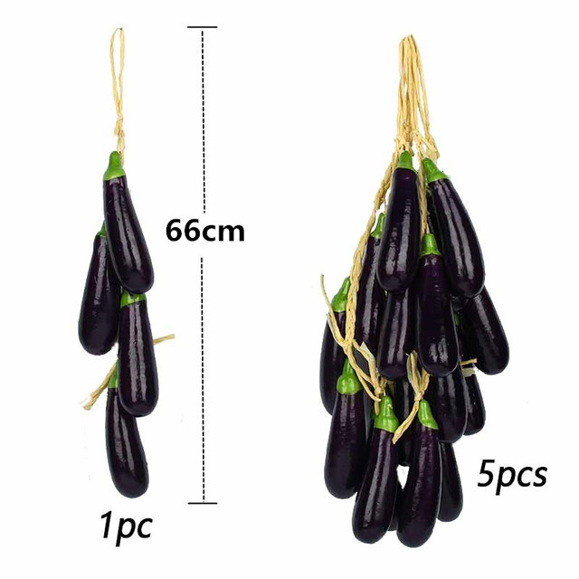 Sztuczne rośliny - Pęczek fałszywych warzyw ze sztucznymi chili i winoroślami - 50-70cm - Wianko - 9