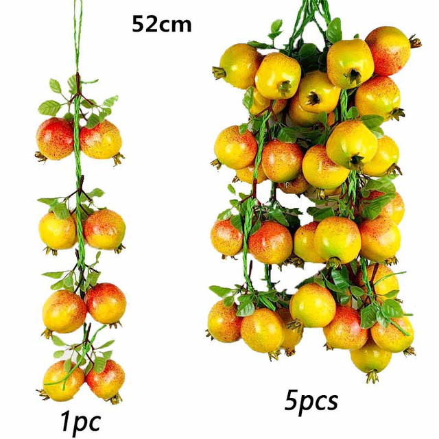 Sztuczne rośliny - Pęczek fałszywych warzyw ze sztucznymi chili i winoroślami - 50-70cm - Wianko - 26