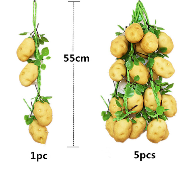 Sztuczne rośliny - Pęczek fałszywych warzyw ze sztucznymi chili i winoroślami - 50-70cm - Wianko - 23