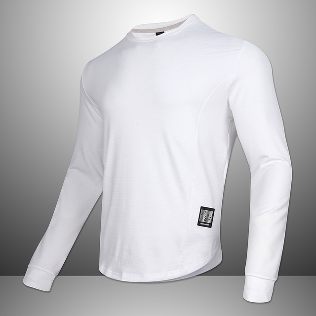 Męska sportowa koszulka do biegania z długim rękawem, elastyczna i oddychająca – Fitness 2021, luźna koszulka męska do siłowni - Wianko - 20