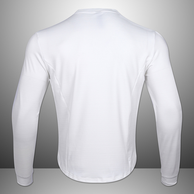 Męska sportowa koszulka do biegania z długim rękawem, elastyczna i oddychająca – Fitness 2021, luźna koszulka męska do siłowni - Wianko - 21