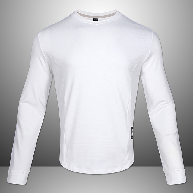 Męska sportowa koszulka do biegania z długim rękawem, elastyczna i oddychająca – Fitness 2021, luźna koszulka męska do siłowni - Wianko - 19