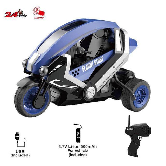 Motocykl RC 1:8 2.4G Stunt 15 H/KM Zrównoważony Model Szybkiego Zabawkowego Samochodu Kaskaderskiego dla Chłopców - Wianko - 7