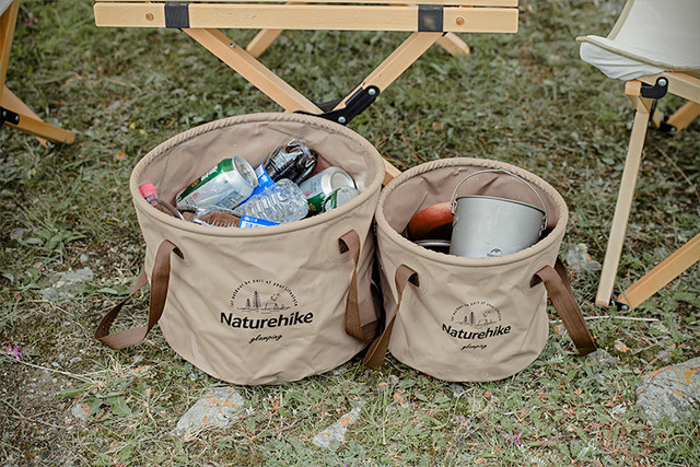 Składane okrągłe wiadro Naturehike - akcesoria kempingowe, piknik, przenośna umywalka, składany kosz wiaderko do przechowywania - Wianko - 4
