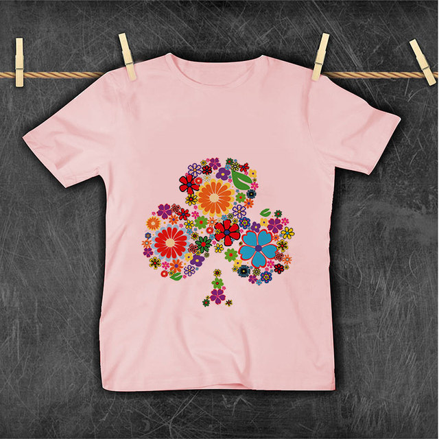 Nowa koszulka dziecięca z motywem roślin, kwiatów, motyli i alfabetu - lato 2021 - Wianko - 23