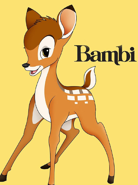 Obraz na płótnie Disney Classic Anime Fawn Bambi - Druk na ścianę dzieci - Salon - Dekoracja domowa - Wianko - 4