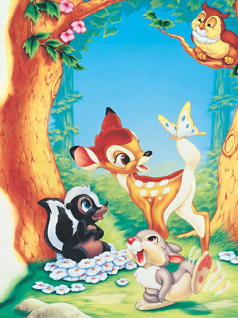 Obraz na płótnie Disney Classic Anime Fawn Bambi - Druk na ścianę dzieci - Salon - Dekoracja domowa - Wianko - 6