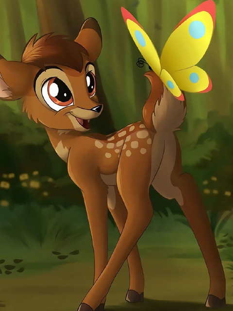 Obraz na płótnie Disney Classic Anime Fawn Bambi - Druk na ścianę dzieci - Salon - Dekoracja domowa - Wianko - 5