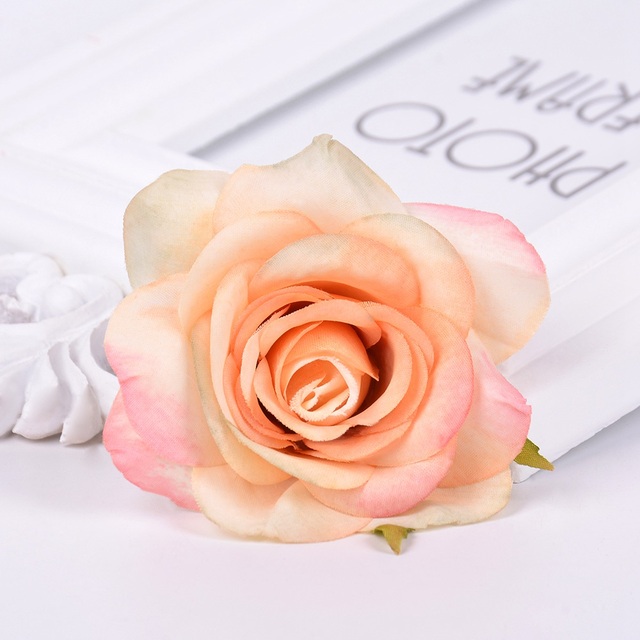 5 sztuk 7cm sztucznych jedwabnych różowych głów kwiatów - idealne do dekoracji domu, wienca, księgi gości oraz DIY rękodzieła - Wianko - 4