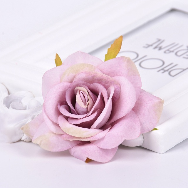 5 sztuk 7cm sztucznych jedwabnych różowych głów kwiatów - idealne do dekoracji domu, wienca, księgi gości oraz DIY rękodzieła - Wianko - 10