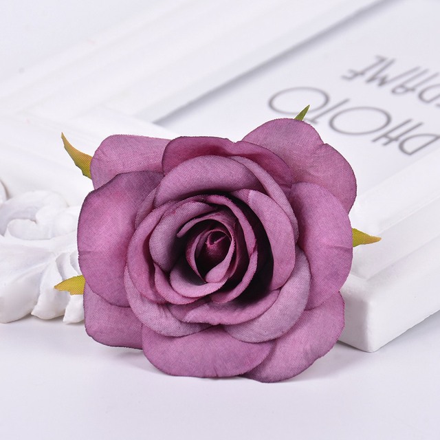 5 sztuk 7cm sztucznych jedwabnych różowych głów kwiatów - idealne do dekoracji domu, wienca, księgi gości oraz DIY rękodzieła - Wianko - 6