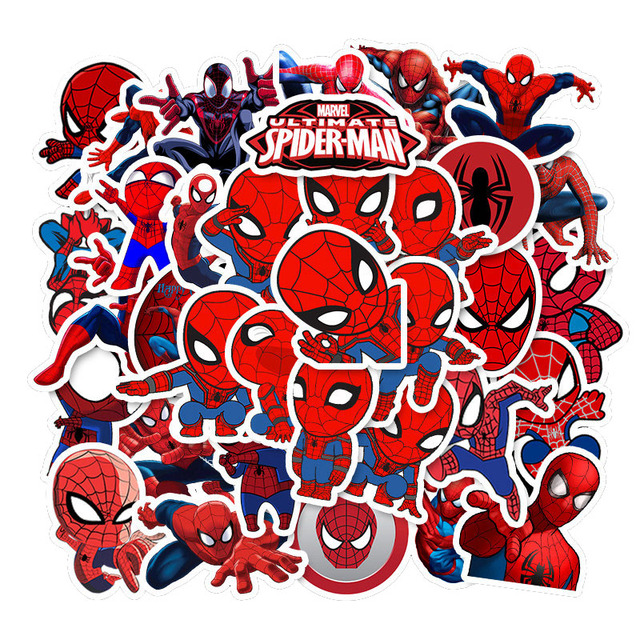 Zestaw 10/35 sztuk Naklejki Spiderman - Kreskówkowe motywy na Notobook, Gitara, Deskorolka i więcej - Wianko - 1
