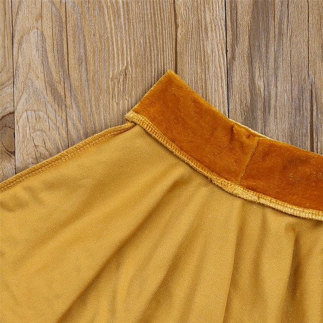 Niemowlęca spódnica letnia/jesienna, aksamitna, jednokolorowa, rozmiar 0-3 lat - Wianko - 15
