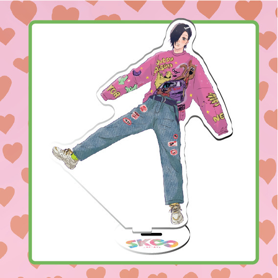 Breloczek Anime SK8 nieskończoność - Model akrylowego stojaka z płytą dekoracyjną przedstawiającą postacie MIYA, REKI, Langa, JOE, kwiat wiśni, chłopiec, dziewczynę oraz SK osiem - Idealny prezent dla fanów Cosplay - Wianko - 15