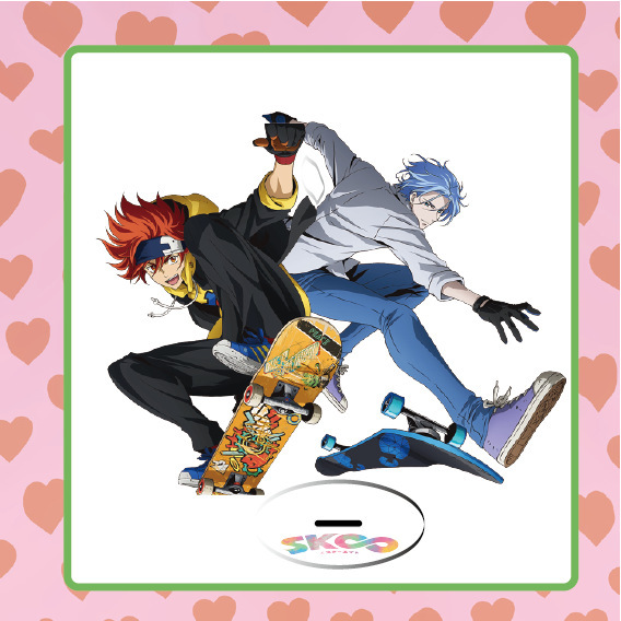 Breloczek Anime SK8 nieskończoność - Model akrylowego stojaka z płytą dekoracyjną przedstawiającą postacie MIYA, REKI, Langa, JOE, kwiat wiśni, chłopiec, dziewczynę oraz SK osiem - Idealny prezent dla fanów Cosplay - Wianko - 11
