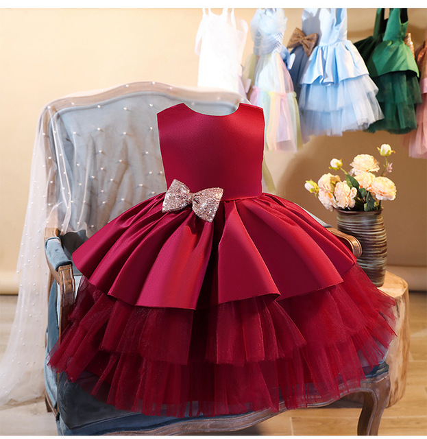 Sukienka świąteczna-księżniczka dla noworodka - ubranie dla dziewczynki (1 rok) na przyjęcie urodzinowe - LZH - Wianko - 19