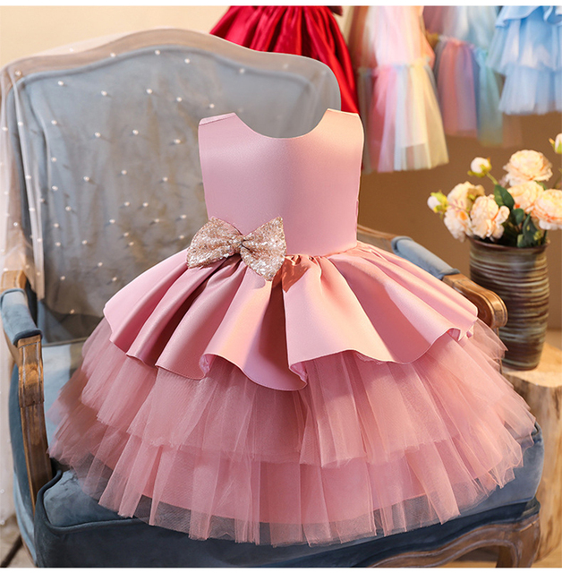 Sukienka świąteczna-księżniczka dla noworodka - ubranie dla dziewczynki (1 rok) na przyjęcie urodzinowe - LZH - Wianko - 18