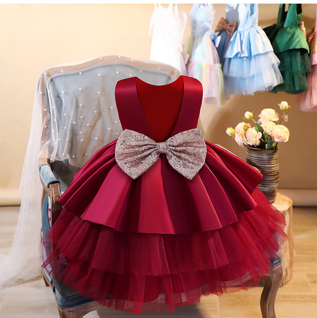 Sukienka świąteczna-księżniczka dla noworodka - ubranie dla dziewczynki (1 rok) na przyjęcie urodzinowe - LZH - Wianko - 20