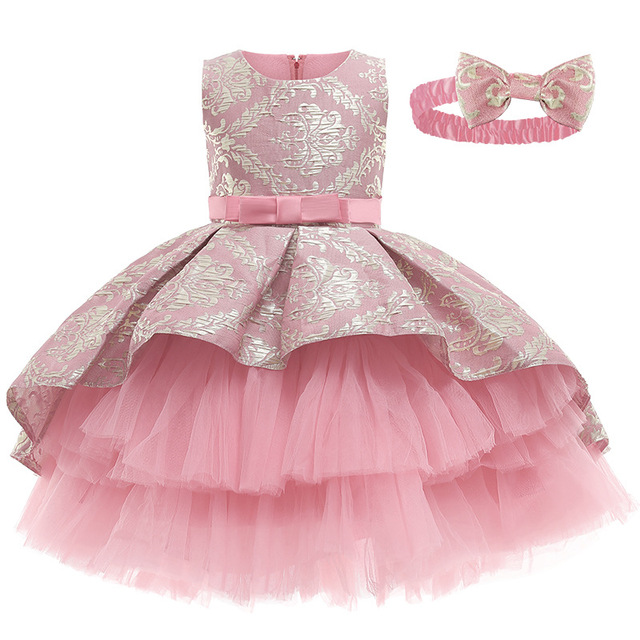 Sukienka świąteczna-księżniczka dla noworodka - ubranie dla dziewczynki (1 rok) na przyjęcie urodzinowe - LZH - Wianko - 25