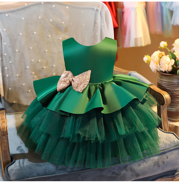 Sukienka świąteczna-księżniczka dla noworodka - ubranie dla dziewczynki (1 rok) na przyjęcie urodzinowe - LZH - Wianko - 17