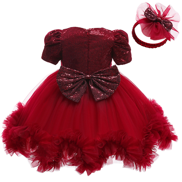 Sukienka świąteczna-księżniczka dla noworodka - ubranie dla dziewczynki (1 rok) na przyjęcie urodzinowe - LZH - Wianko - 9