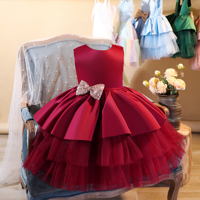 Sukienka świąteczna-księżniczka dla noworodka - ubranie dla dziewczynki (1 rok) na przyjęcie urodzinowe - LZH - Wianko - 6