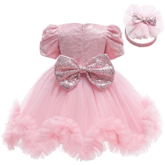 Sukienka świąteczna-księżniczka dla noworodka - ubranie dla dziewczynki (1 rok) na przyjęcie urodzinowe - LZH - Wianko - 10
