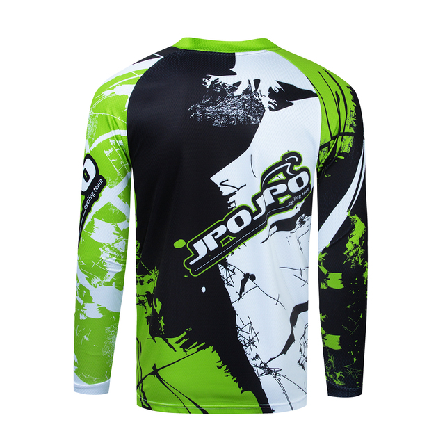 Koszulka rowerowa męska zjazdowa Zielona MTB Offroad DH Motocross - Wianko - 4