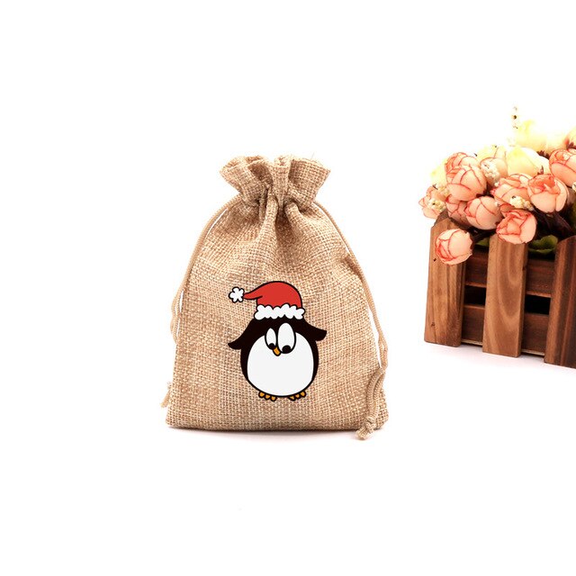 50 sztuk bawełnianych etui na prezenty w stylu Christmas Gift - torby na biżuterię, cukierki i pościel - Wianko - 28