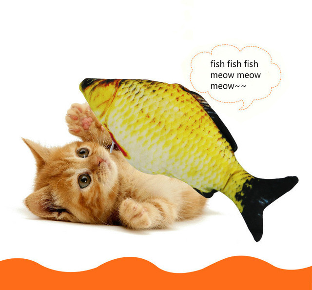 Kolorowa 3D rybka - kreatywna kot zabawka, wypełniona miętą, dla psa | DIY Pluszowy kot dla zwierząt | Zabawka z dzwonkiem | Nowość - Wianko - 15