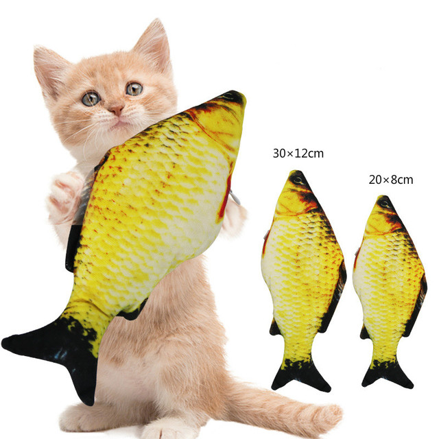 Kolorowa 3D rybka - kreatywna kot zabawka, wypełniona miętą, dla psa | DIY Pluszowy kot dla zwierząt | Zabawka z dzwonkiem | Nowość - Wianko - 14