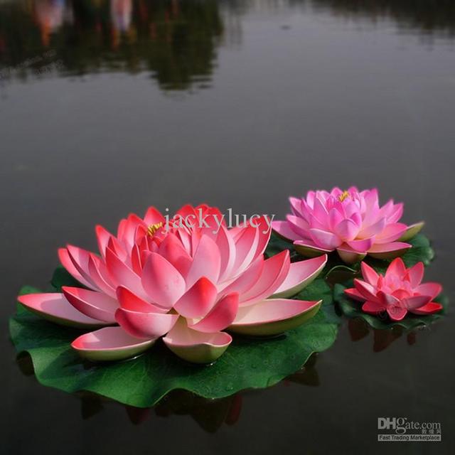 Duży sztuczny symulowany kwiat lotosu o średnicy 29 cm do dekoracji ślubnych i wystroju domu w kolorach: różowy, czerwony, fioletowy, pomarańczowy, biały - Wianko - 4