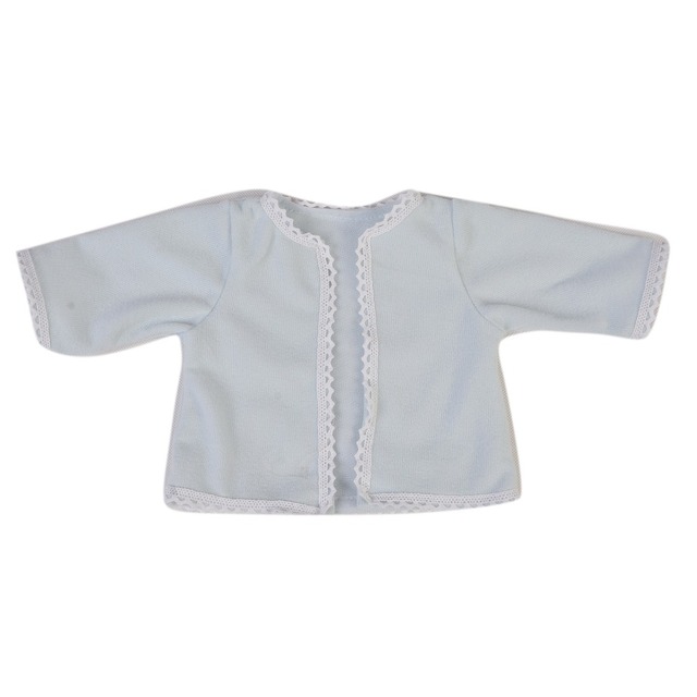 Ubrania dla lalki Reborn 23 cali - biały niebieski pasek chłopiec - Wianko - 5