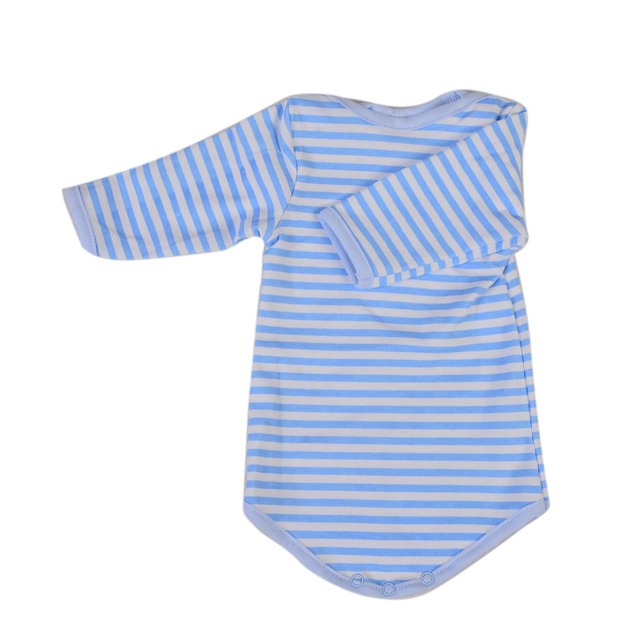Ubrania dla lalki Reborn 23 cali - biały niebieski pasek chłopiec - Wianko - 3