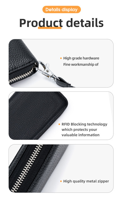 Nowy, skórzany portfel damska torba - torba na telefon komórkowy, ekran dotykowy, antykradzieżowa, przezroczysty woreczek mini - Wianko - 10