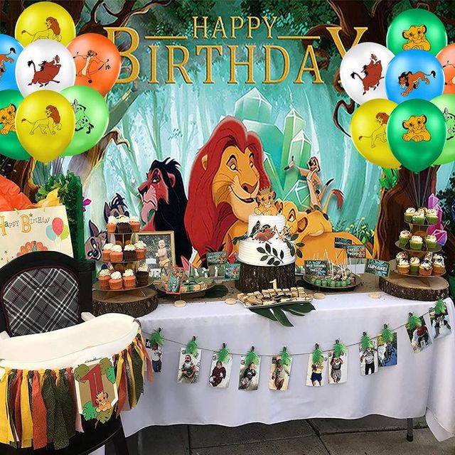 10 sztuk 12-calowych lateksowych balonów Król Lew do dekoracji na przyjęcie urodzinowe, baby shower i imprezy dla dzieci - Wianko - 14