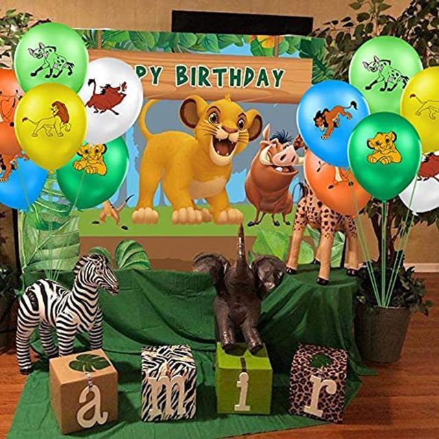 10 sztuk 12-calowych lateksowych balonów Król Lew do dekoracji na przyjęcie urodzinowe, baby shower i imprezy dla dzieci - Wianko - 13